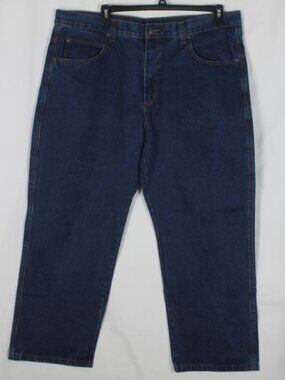 Smith's Work Wear Men's Relaxed Fit Jeans Dark Wash Denim 42x30 100% Cotton NEW